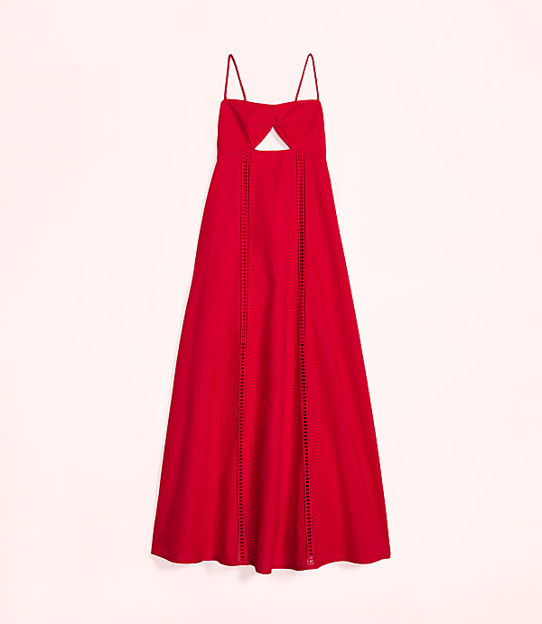 Lately Cutout Linen Cotton Maxi Dress