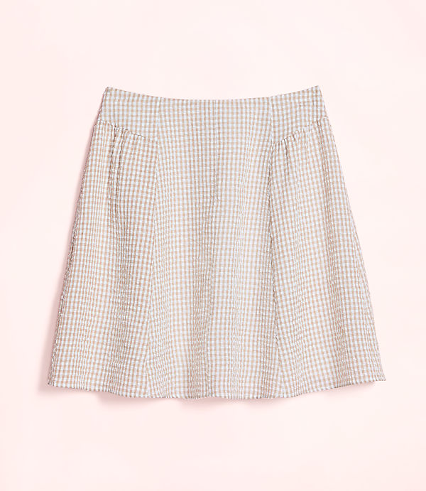 Lately Striped Seersucker Mini Skirt