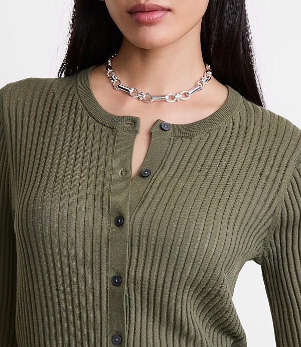 Petite LOFT Versa Ribbed Cardigan