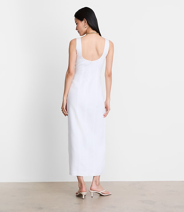 LOFT Versa Luxe Lyocell Linen Midi Dress