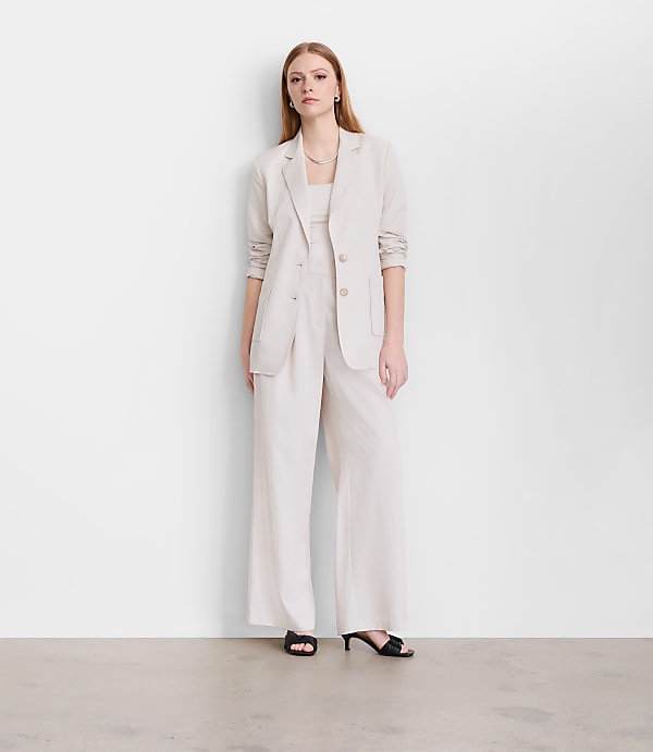Petite LOFT Versa Pure Spun Patch Pocket Blazer
