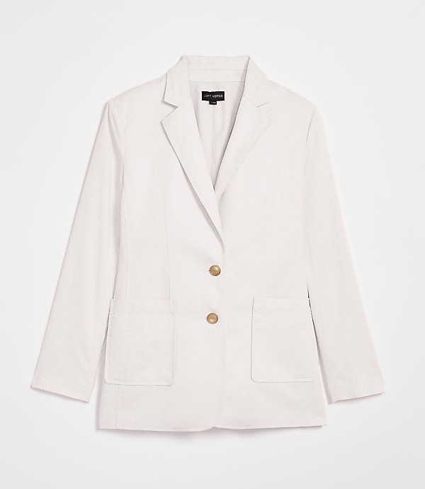 Petite LOFT Versa Pure Spun Patch Pocket Blazer