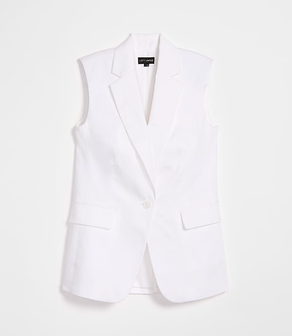 LOFT Versa Luxe Lyocell Linen Sleeveless Blazer