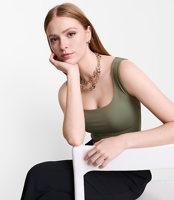 LOFT Versa 360 Knit Square Neck Tank Top