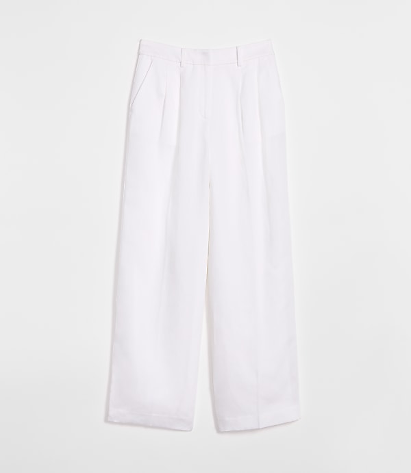 LOFT Versa Luxe Lyocell Linen Pleated Relaxed Straight Pants