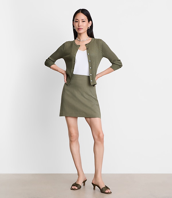 Petite LOFT Versa Ribbed Cardigan