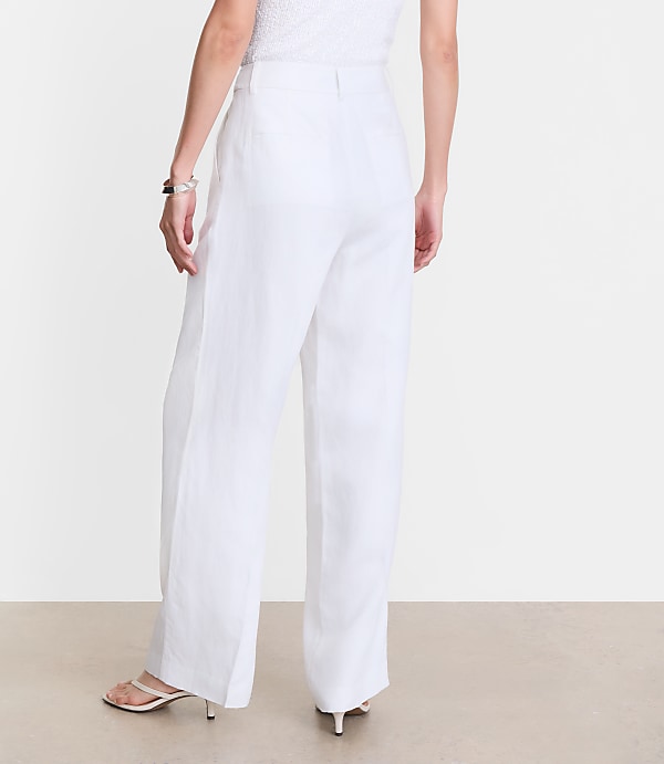 LOFT Versa Luxe Lyocell Linen Pleated Relaxed Straight Pants