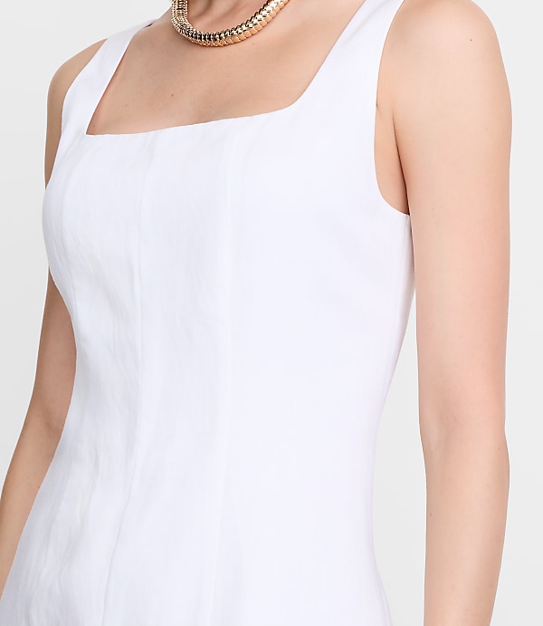 LOFT Versa Luxe Lyocell Linen Midi Dress