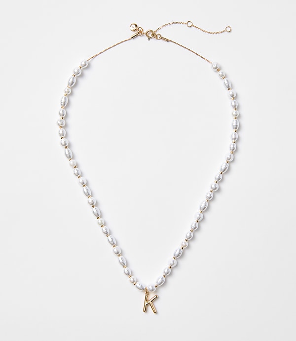 Pearlized Initial Necklace