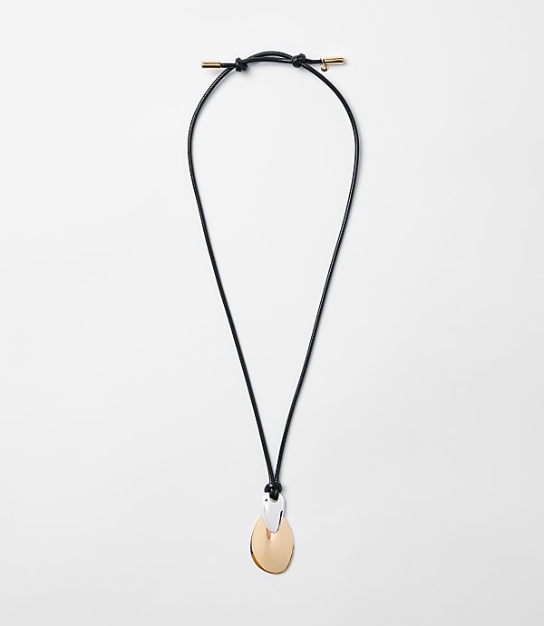 LOFT Versa Mixed Metal Cord Statement Necklace
