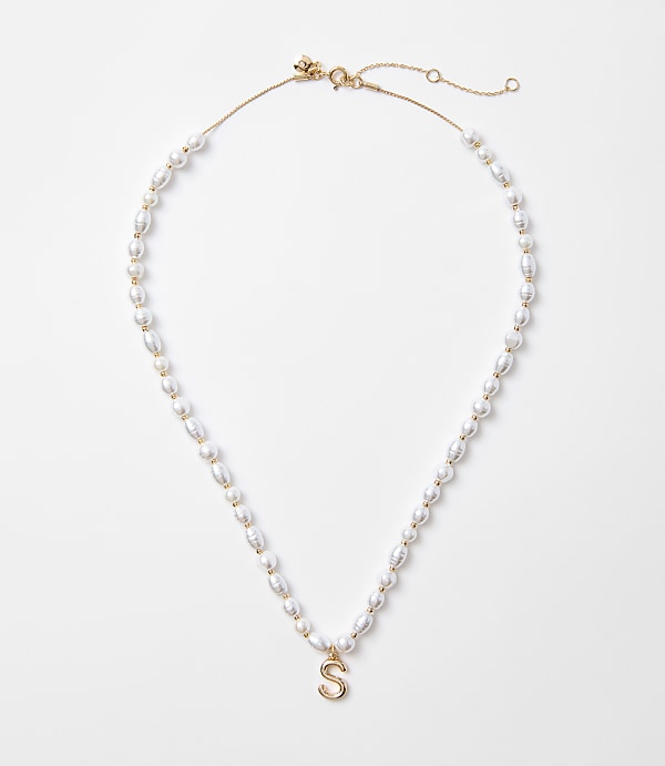 Pearlized Initial Necklace