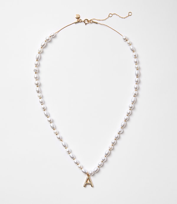 Pearlized Initial Necklace