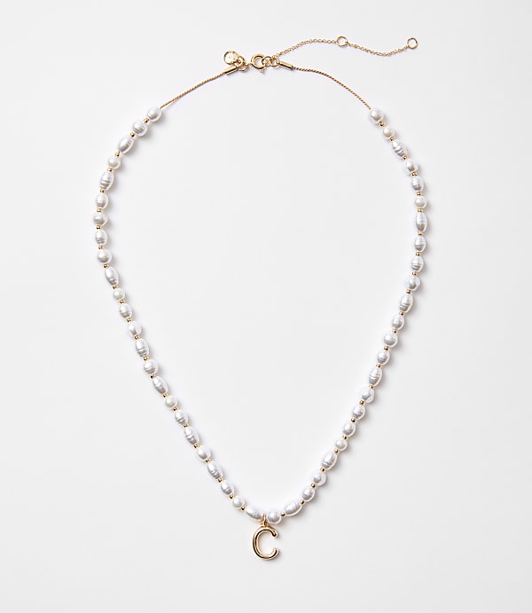Pearlized Initial Necklace