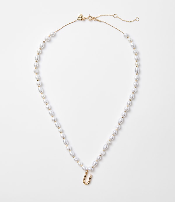Pearlized Initial Necklace