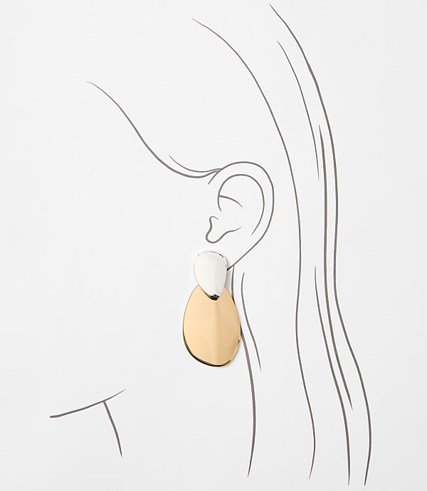 LOFT Versa Mixed Metal Statement Drop Earrings
