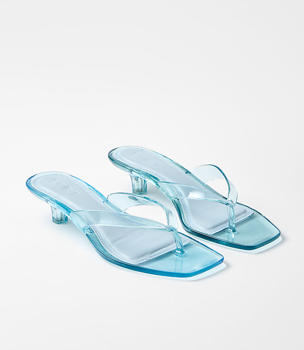 Jelly Kitten Heel Thong Sandals