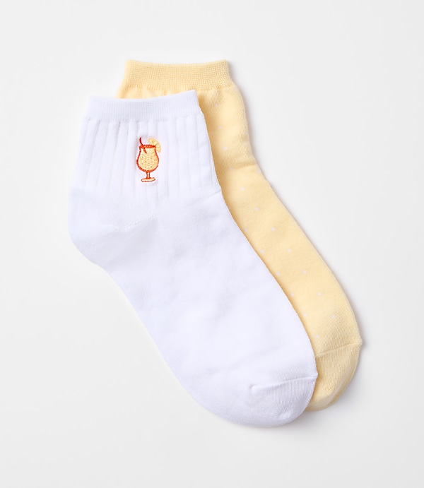 Cocktail & Dot Ankle Sock Set