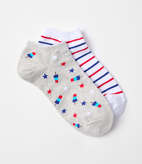Popsicle & Stripe Sneaker Sock Set