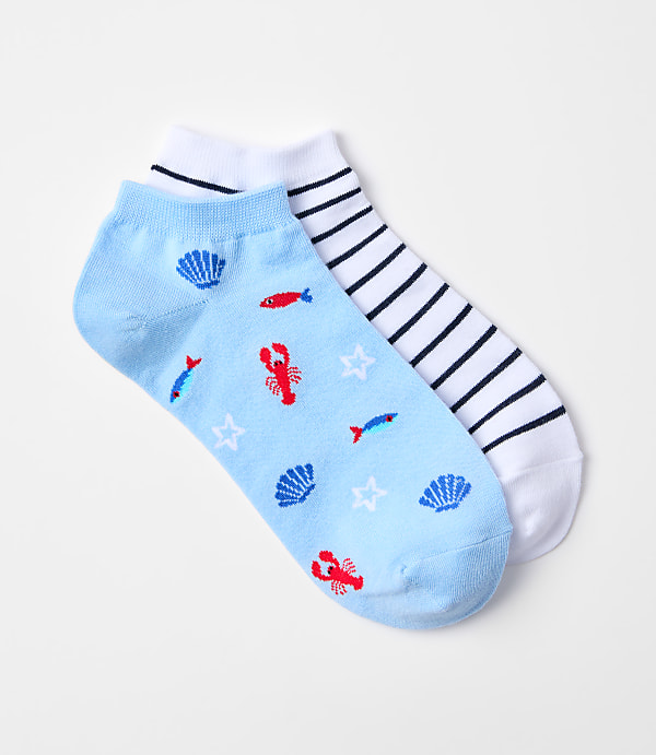 Lobster & Stripe Sneaker Sock Set