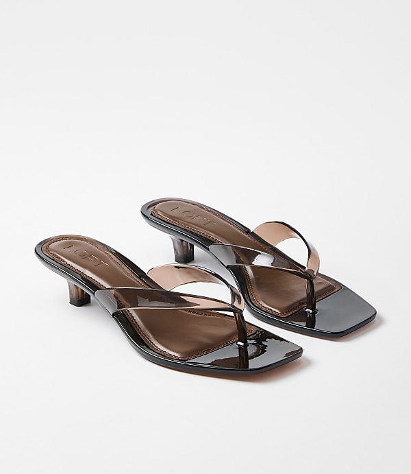 Jelly Kitten Heel Thong Sandals