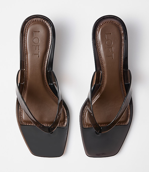 Jelly Kitten Heel Thong Sandals