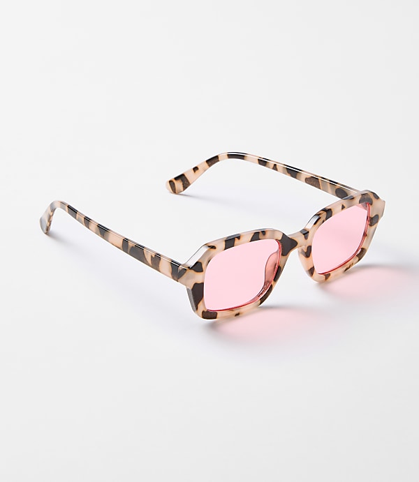 Tortoiseshell Print Small Square Sunglasses