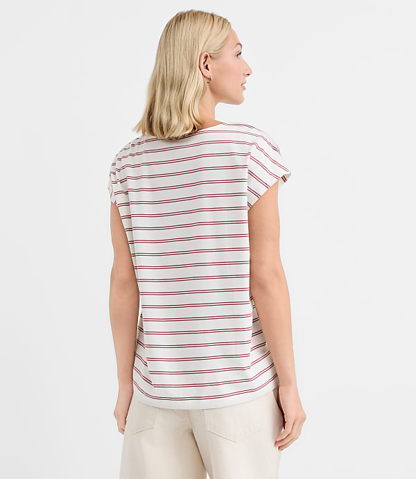 Striped Modern Wedge Tee