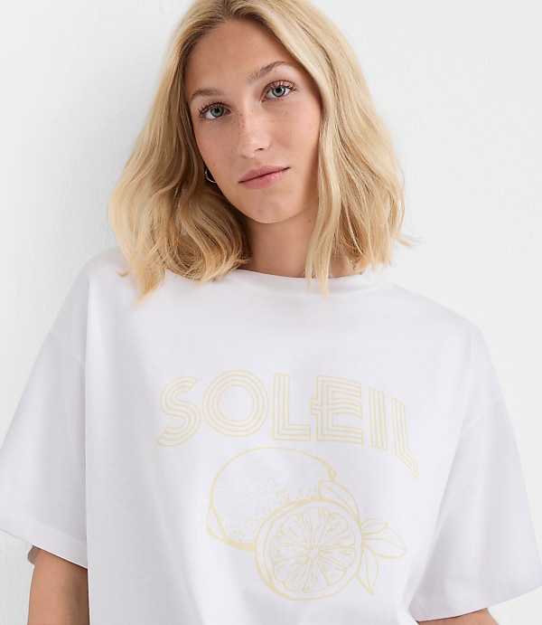 Soleil Oversized Jersey Modern Tee
