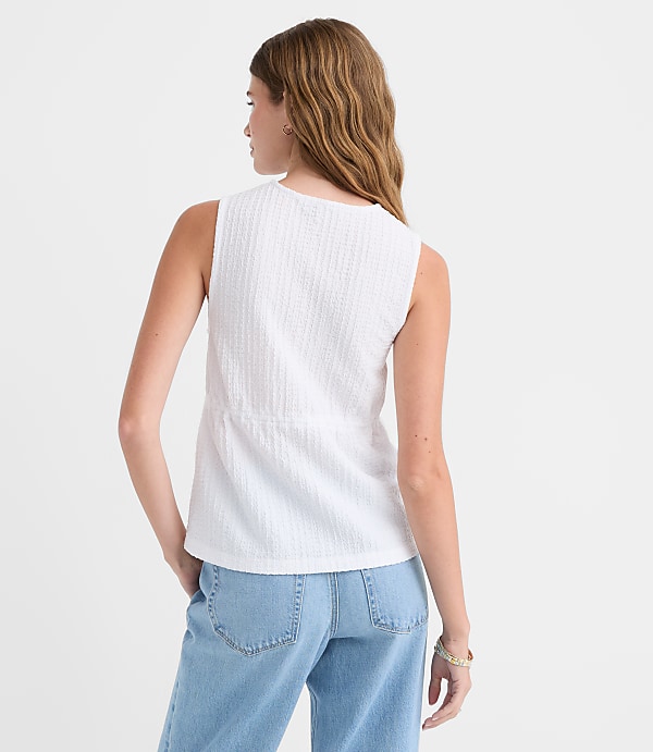 Petite Stitchy Bow Top