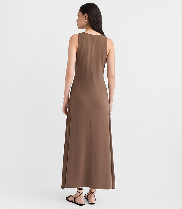 Petite Keyhole Ruched Midi Dress