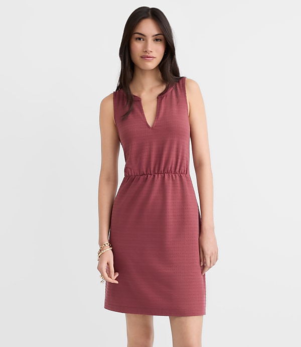 Dotted Jacquard Mini Pocket Dress