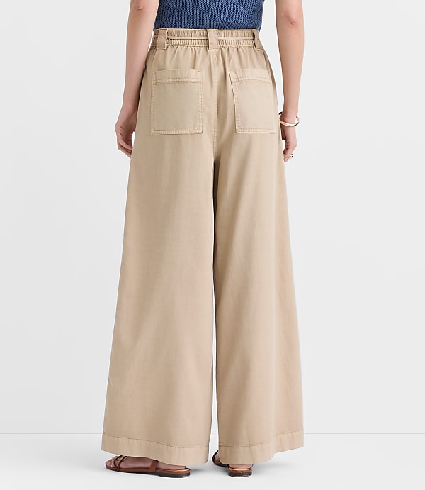 Tie Waist Pleated Palazzo Pants