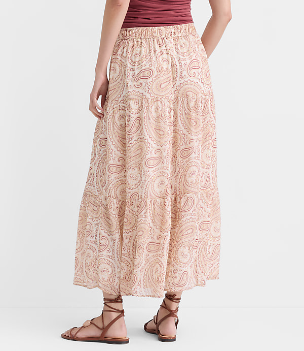Paisley Tiered Maxi Skirt