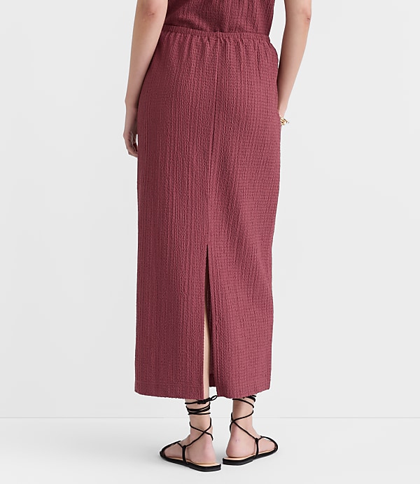 Textured Column Midi Skirt
