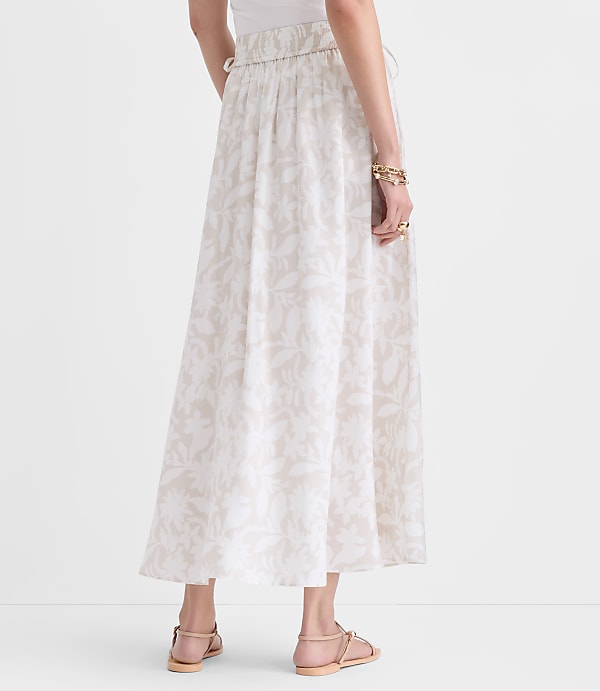 Hibiscus Side Tie Maxi Skirt