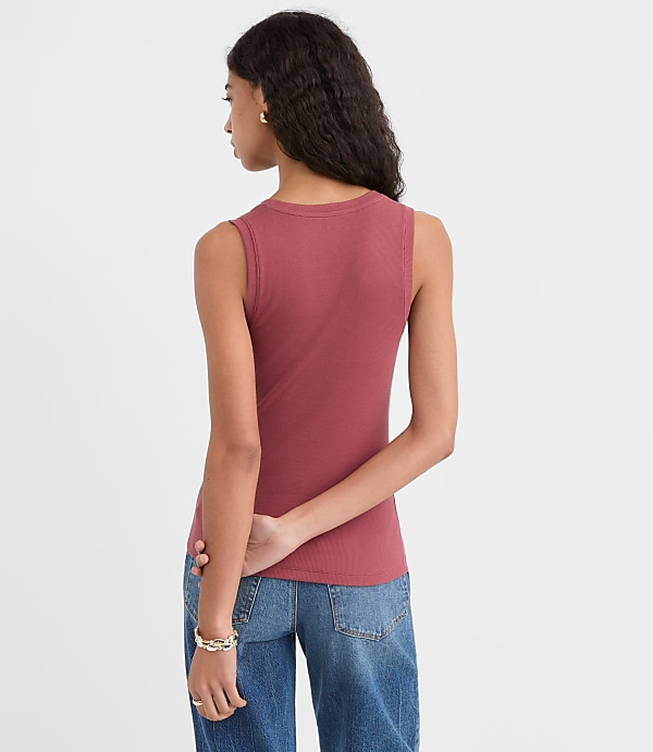 Perfect Ribbed Scoop Neck Tank Top