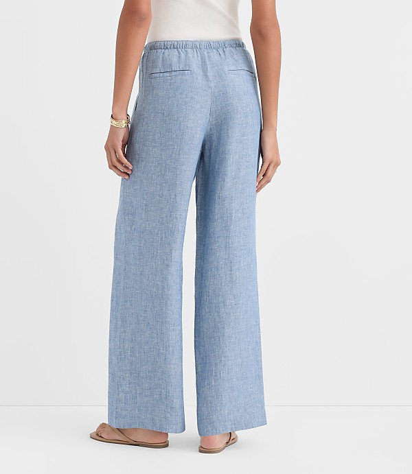 Petite Sawyer Pull On Pants in Linen