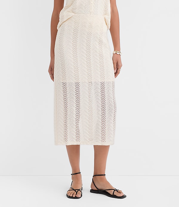 Crochet Column Midi Skirt