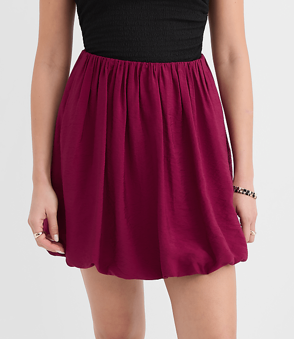 Petite Bubble Mini Pocket Skirt