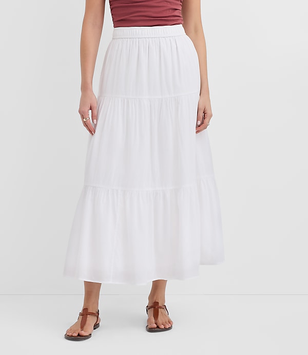 Petite Tiered Maxi Skirt