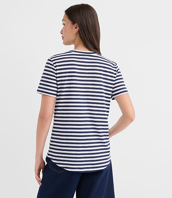 Striped Everyday V-Neck Tee