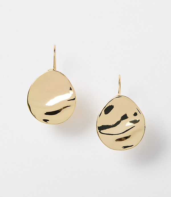 Molded Coin Pull Through Earrings