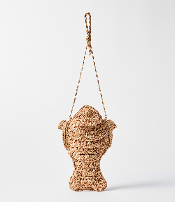 Fish Raffia Bag