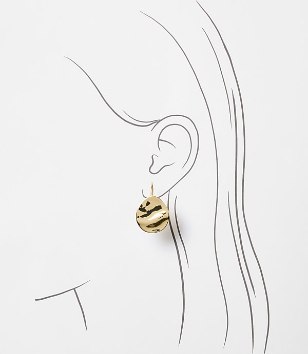 Molded Coin Pull Through Earrings