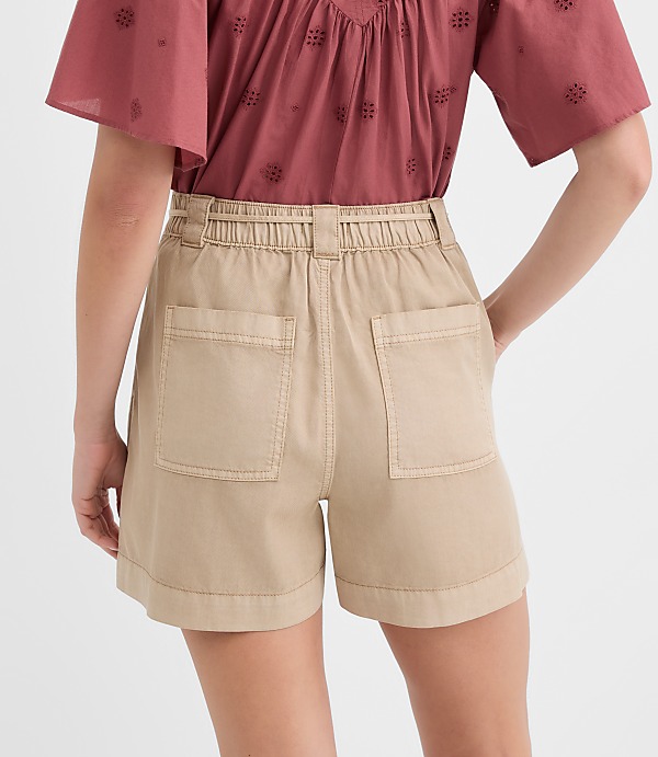 Tie Waist Pleated Shorts