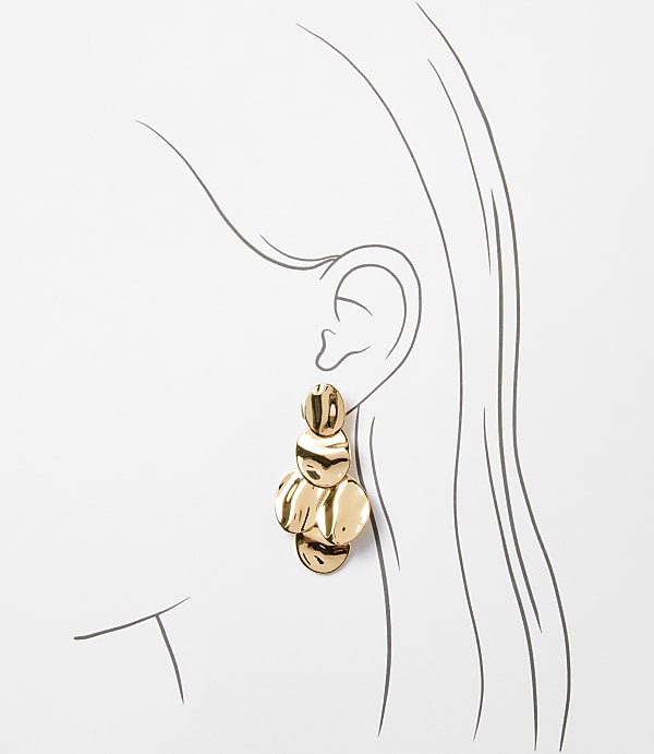 Molded Metal Statement Earrings