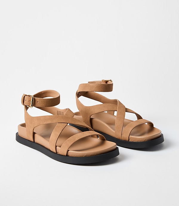 Molded Ankle Strap Sandals