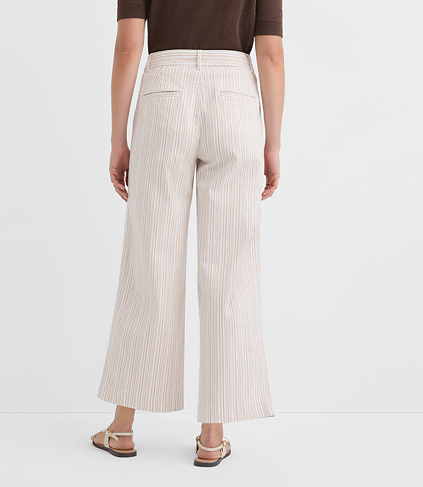 Palmer Wide Leg Crop Pants in Stripe
