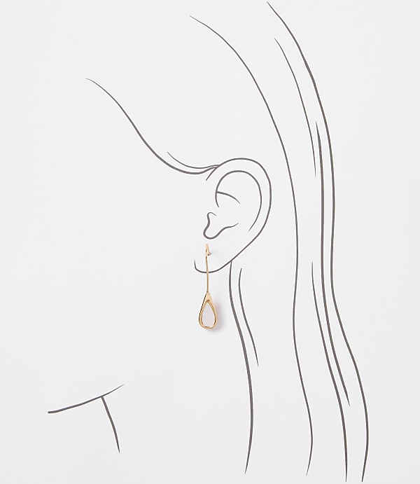 Mother Of Pearl Drop Pull Through Earrings