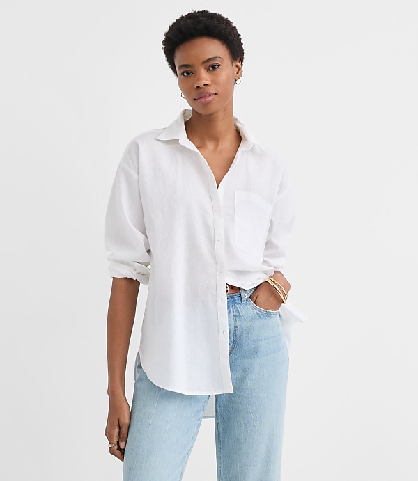 Linen Cotton Everyday Oversized Pocket Shirt